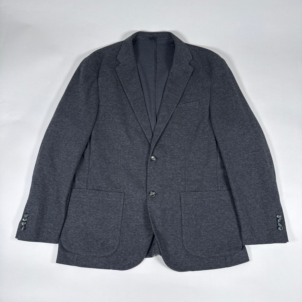 Jos A Bank Knit Sport Coat Mens XXL Grey Tailored Slim Fit Unstructured Blazer